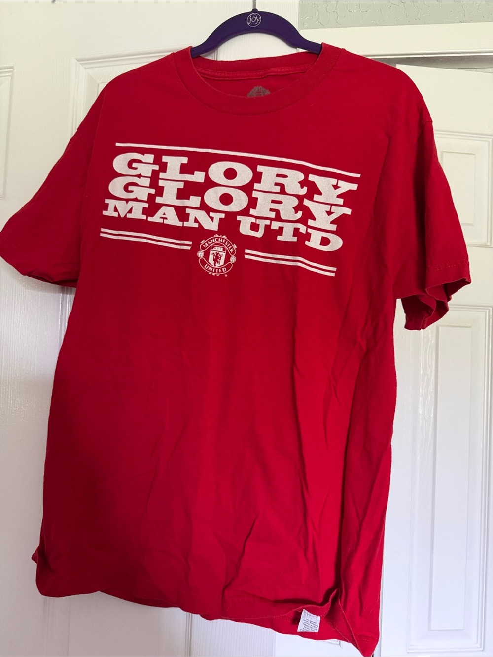 Men's Red 'Glory Glory Man Utd' Graphic T‑Shirt